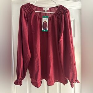 Jessica Simpson Burgundy Blouse